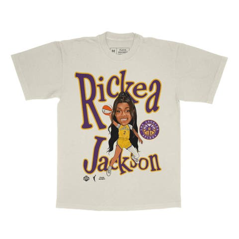 Unisex Playa Society Rickea Jackson Cream Los Angeles Sparks Sketch T-Shirt