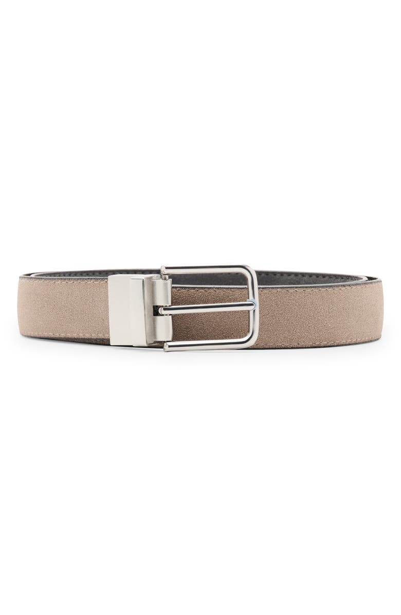 MANGO Reversible Suede Belt, Alternate, color, Sand