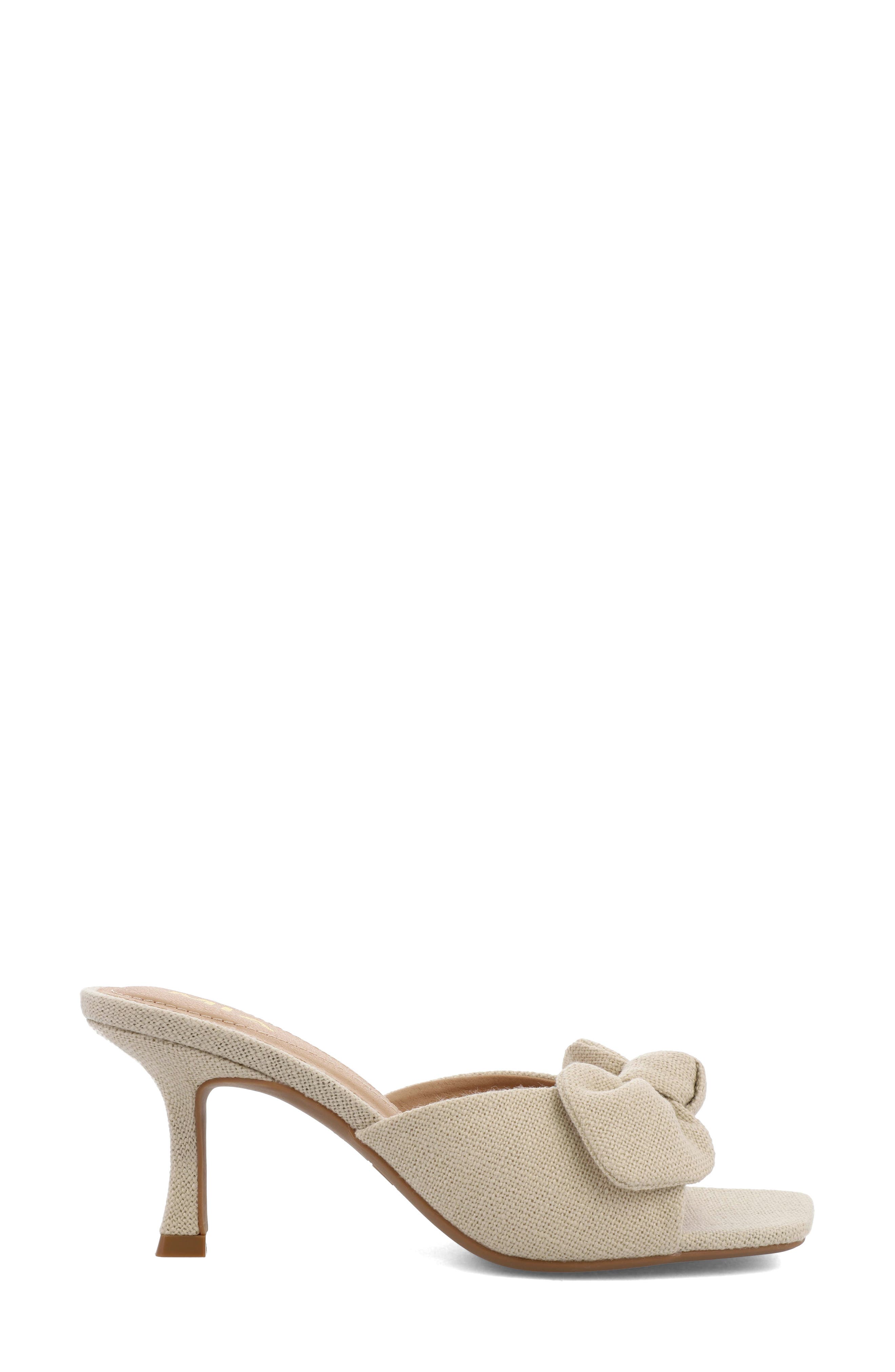 MIA Elyzza Bow Slide Sandal, Alternate, color, Natural