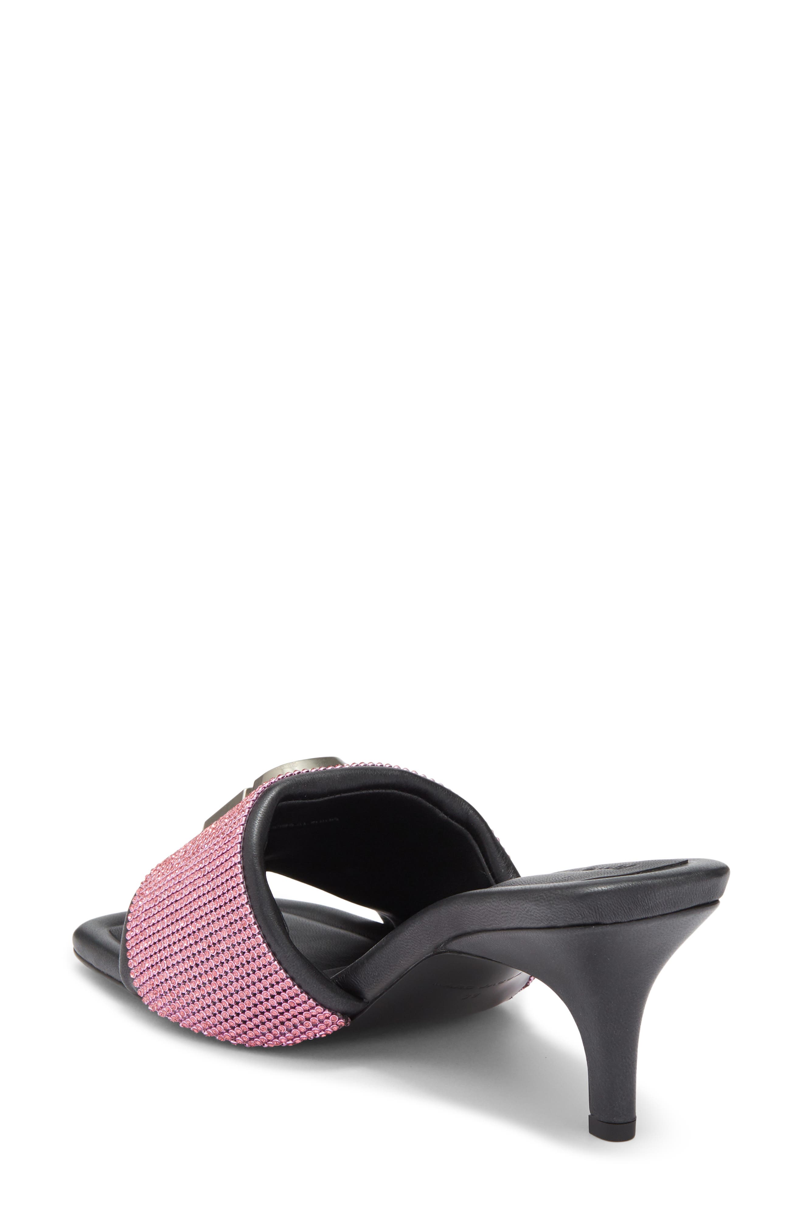 Marc Jacobs The 'J' Slide Sandal, Alternate, color, Black/ Petal Pink