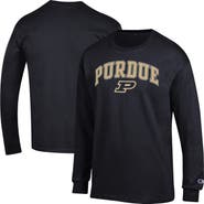 Champion Men's Champion  Black Purdue Boilermakers Arch Over Logo Long Sleeve T-Shirt