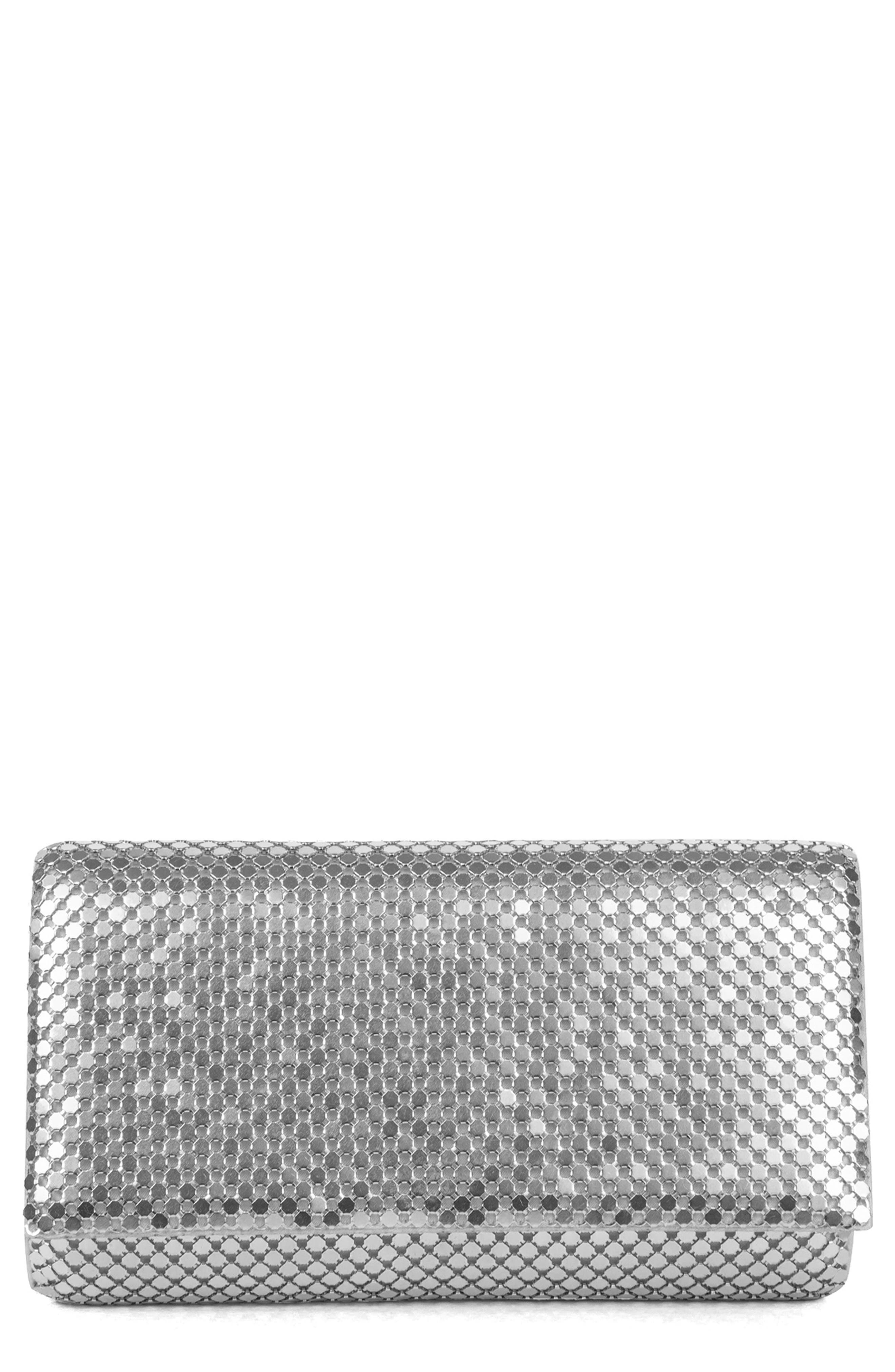 Mesh Clutch, Alternate, color, 42-SILVER