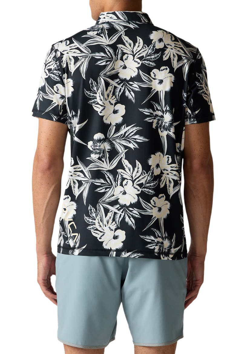 Sport Vent Polo, Alternate, color, BLACK FLORAL