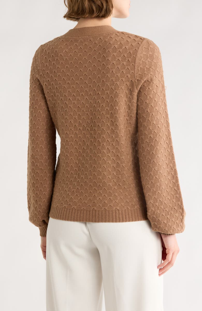 CYRUS Bow Cable Knit Cardigan, Alternate, color, Vicuna Heather