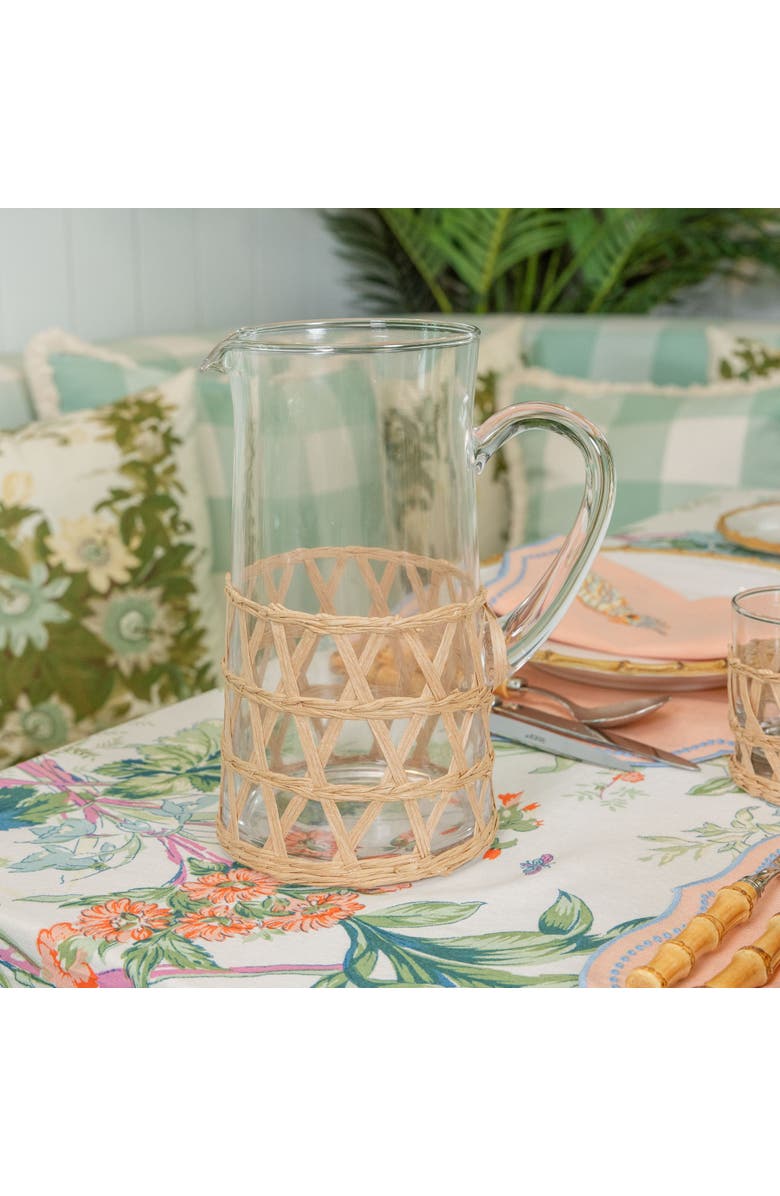 Mrs. Alice Raffia Water Jug, Alternate, color, Neutral