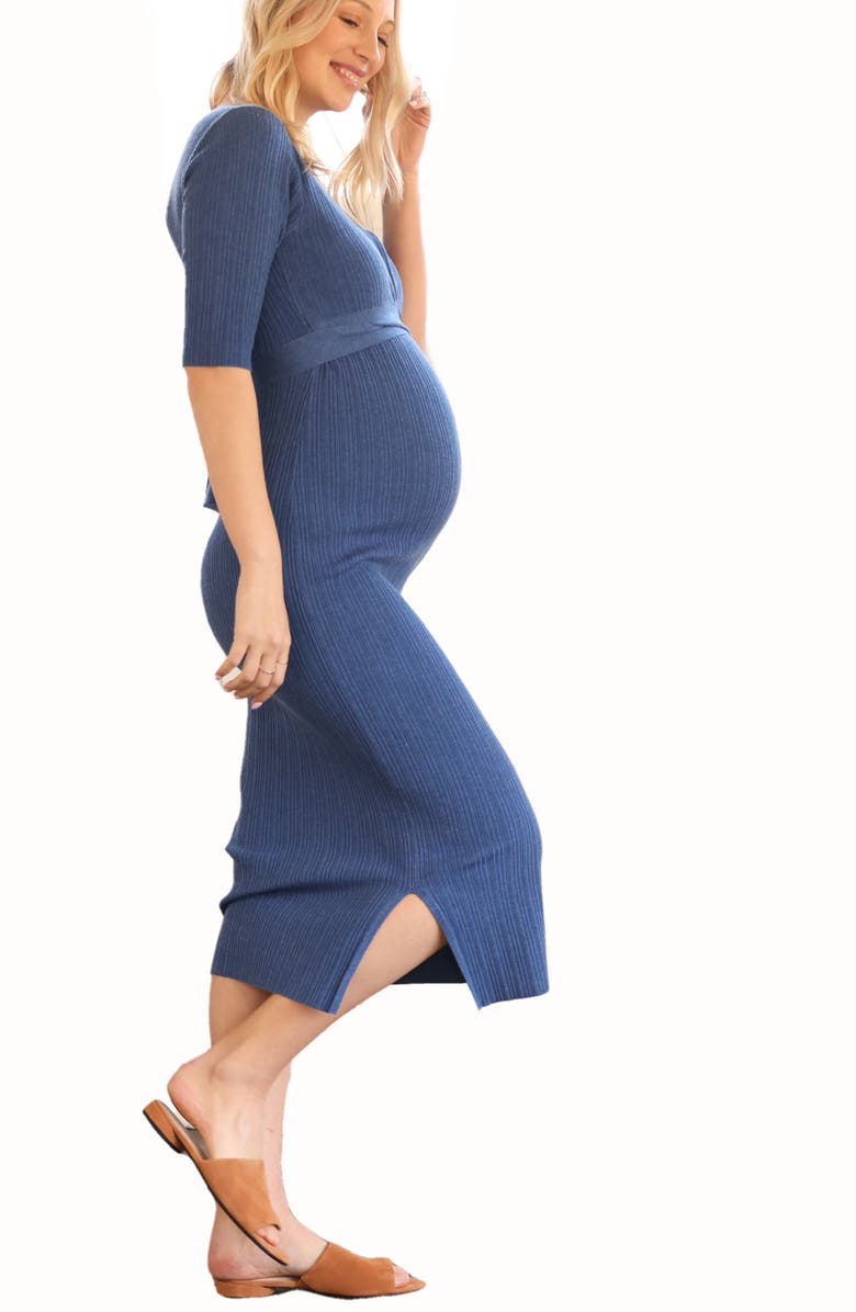 Angel Maternity Maternity/Nursing Knit Dress, Alternate, color, 