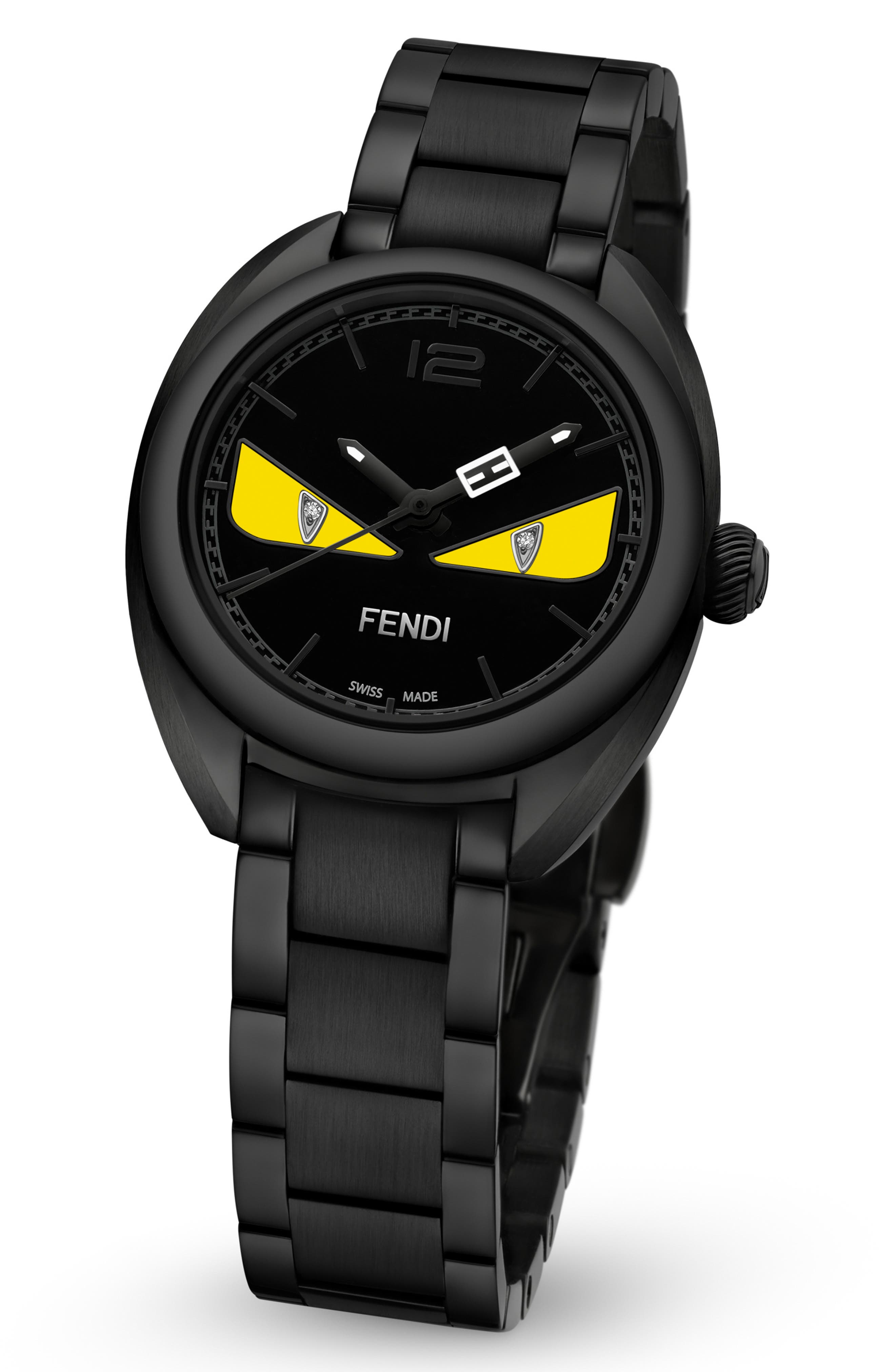 Fendi Momento Diamond Eye Bug Bracelet Watch, 26mm (Women) | Nordstrom