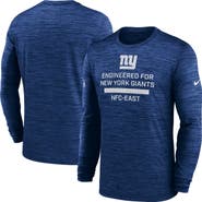 Nike Men's Nike Royal New York Giants Sideline Velocity Performance Long Sleeve T-Shirt