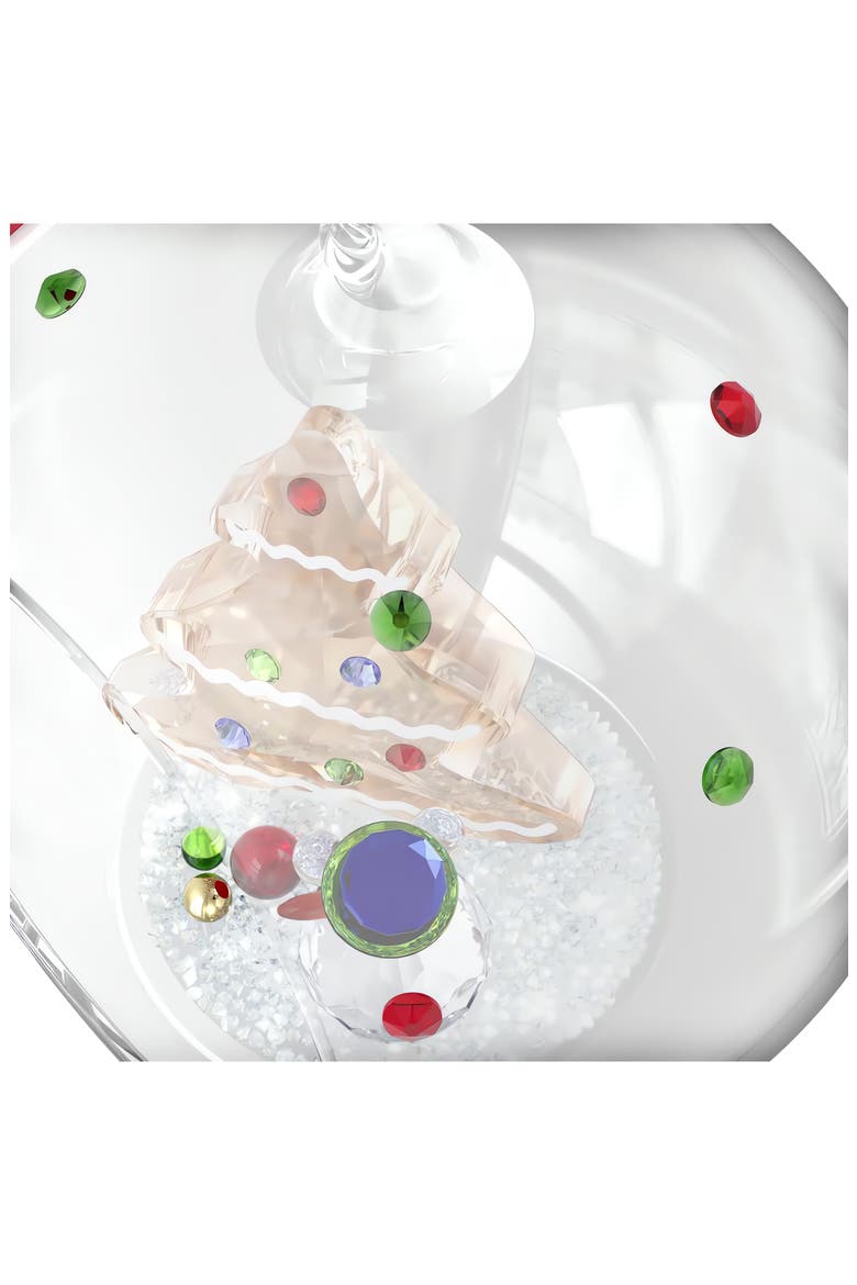 Holiday Cheers Tree & Snowman Glass Ornament, Alternate, color, GOLD