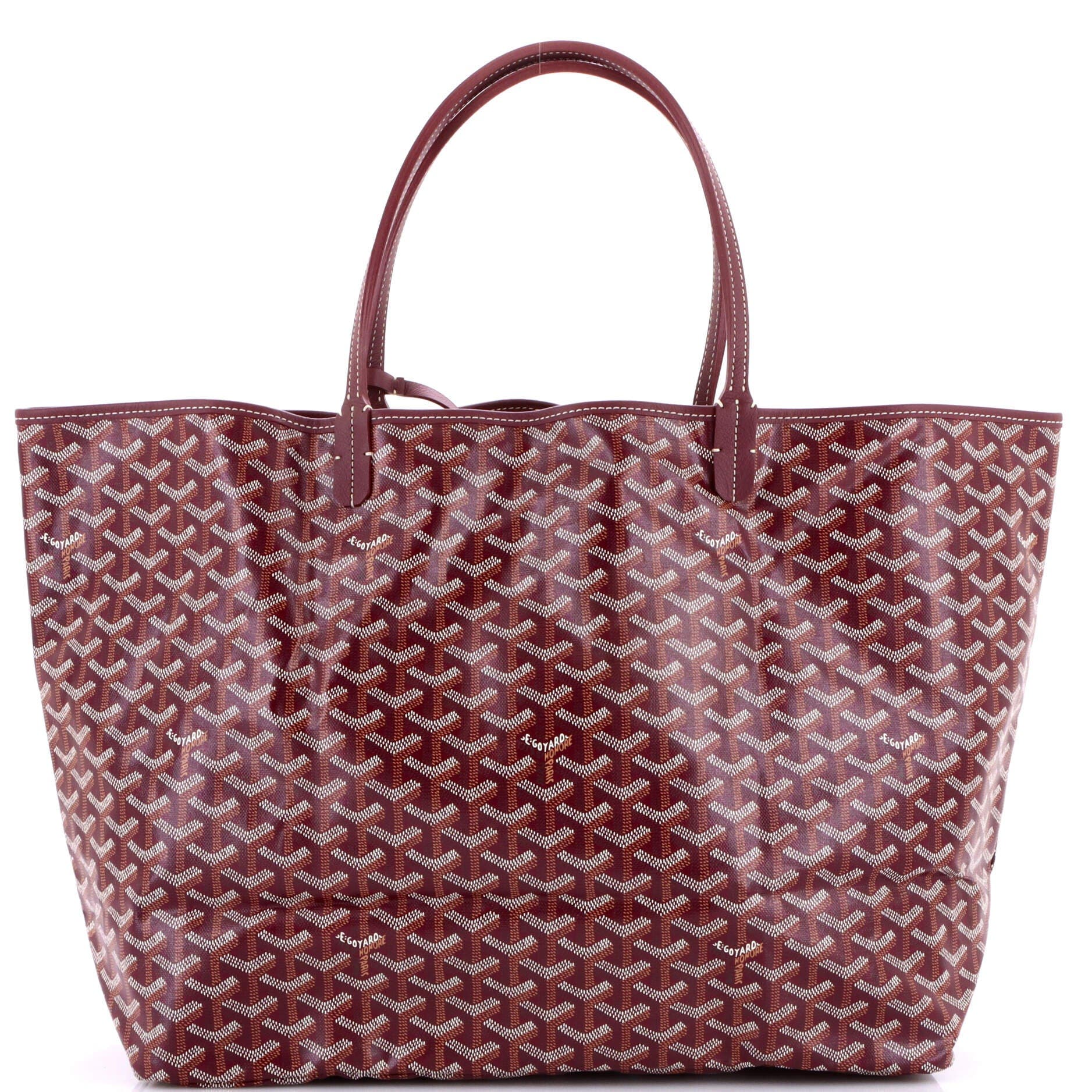 Pre-Owned Goyard Saint Louis Tote Coated Canvas GM, Main, color, Red