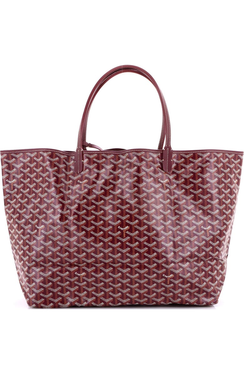 Pre-Owned Goyard Saint Louis Tote Coated Canvas GM, Main, color, Red