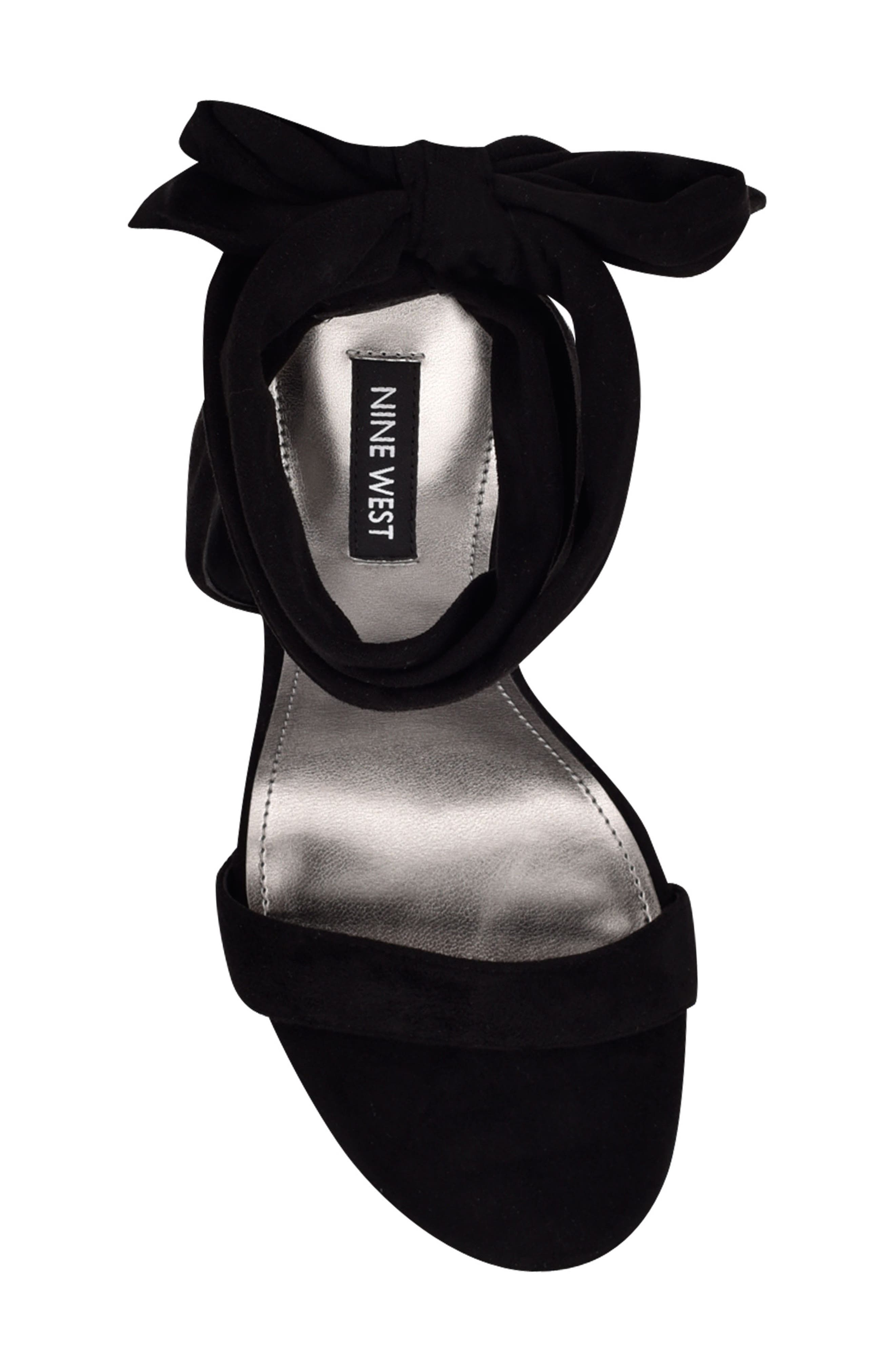 Nine West Kelsie Ankle Tie Sandal, Alternate, color, Black