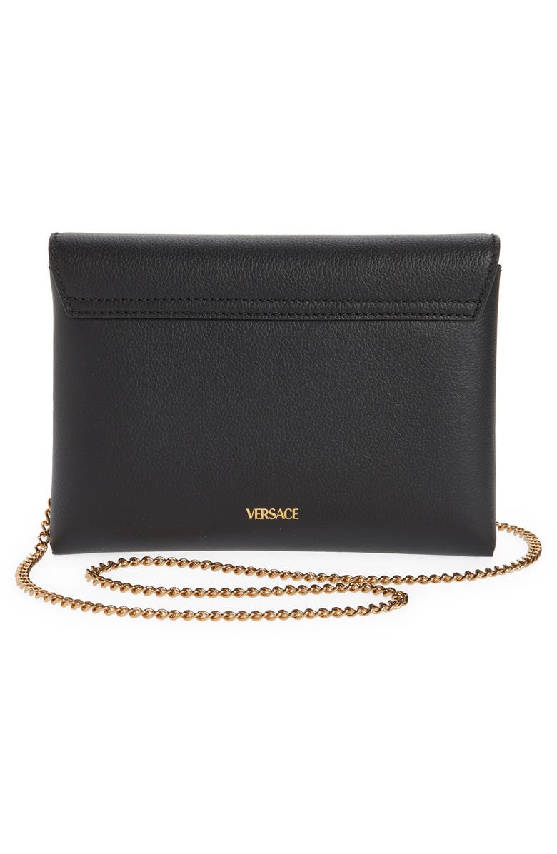 Versace La Medusa Leather Envelope Pouch, Alternate, color, 
