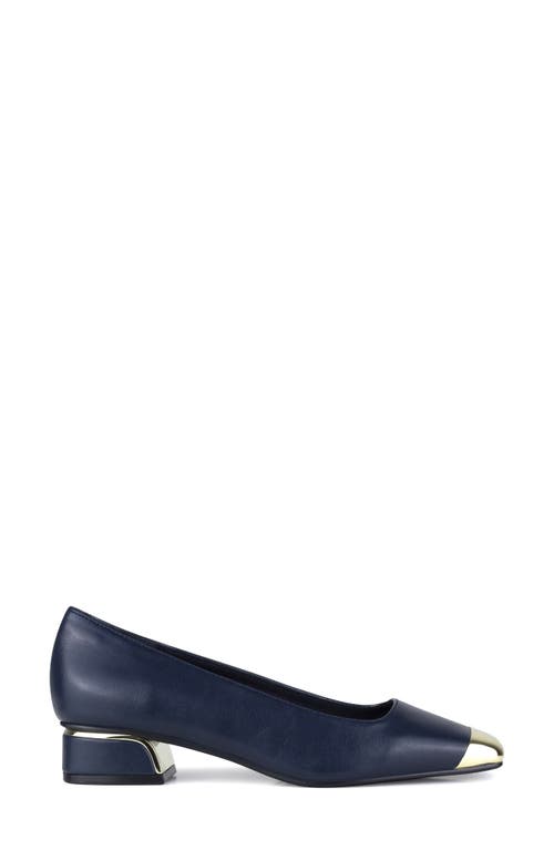 Ninety Union Eagle Tipped Square Toe Pump In Blue