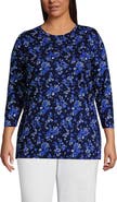 Lands' End 3/4 Sleeve Cotton Supima Tunic