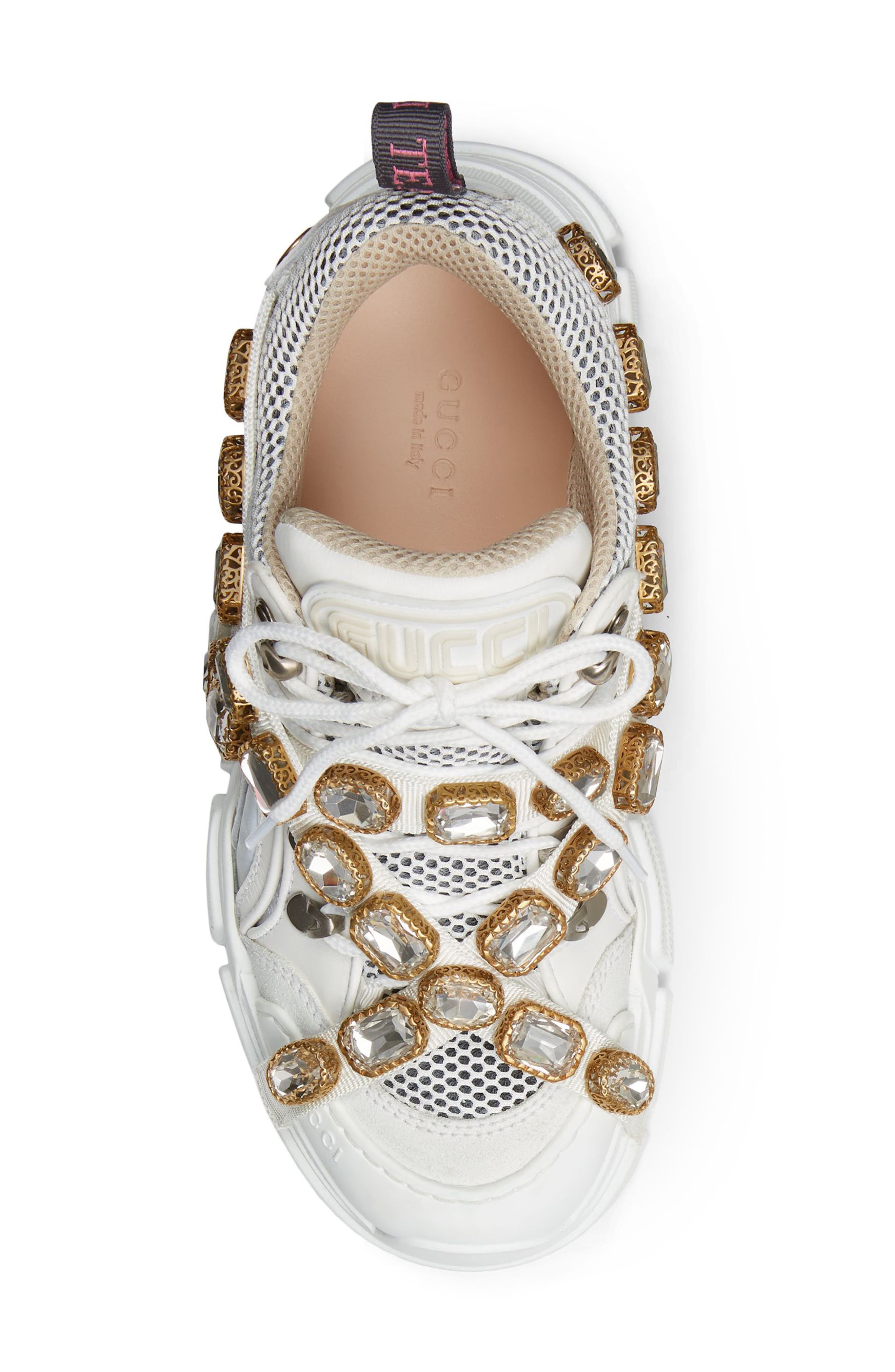 Gucci Flashtrek Jewel Embellished Sneaker, Alternate, color, 