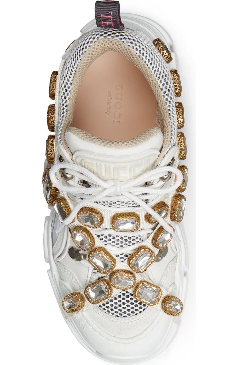 Gucci Flashtrek Jewel Embellished Sneaker, Alternate, color,
