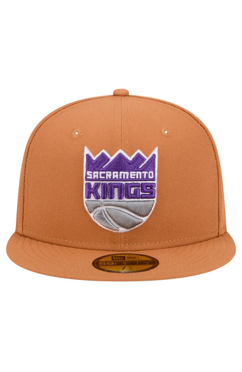 New Era Men's New Era Tan Sacramento Kings Color Pack 59FIFTY Fitted Hat, Alternate, color, Tan
