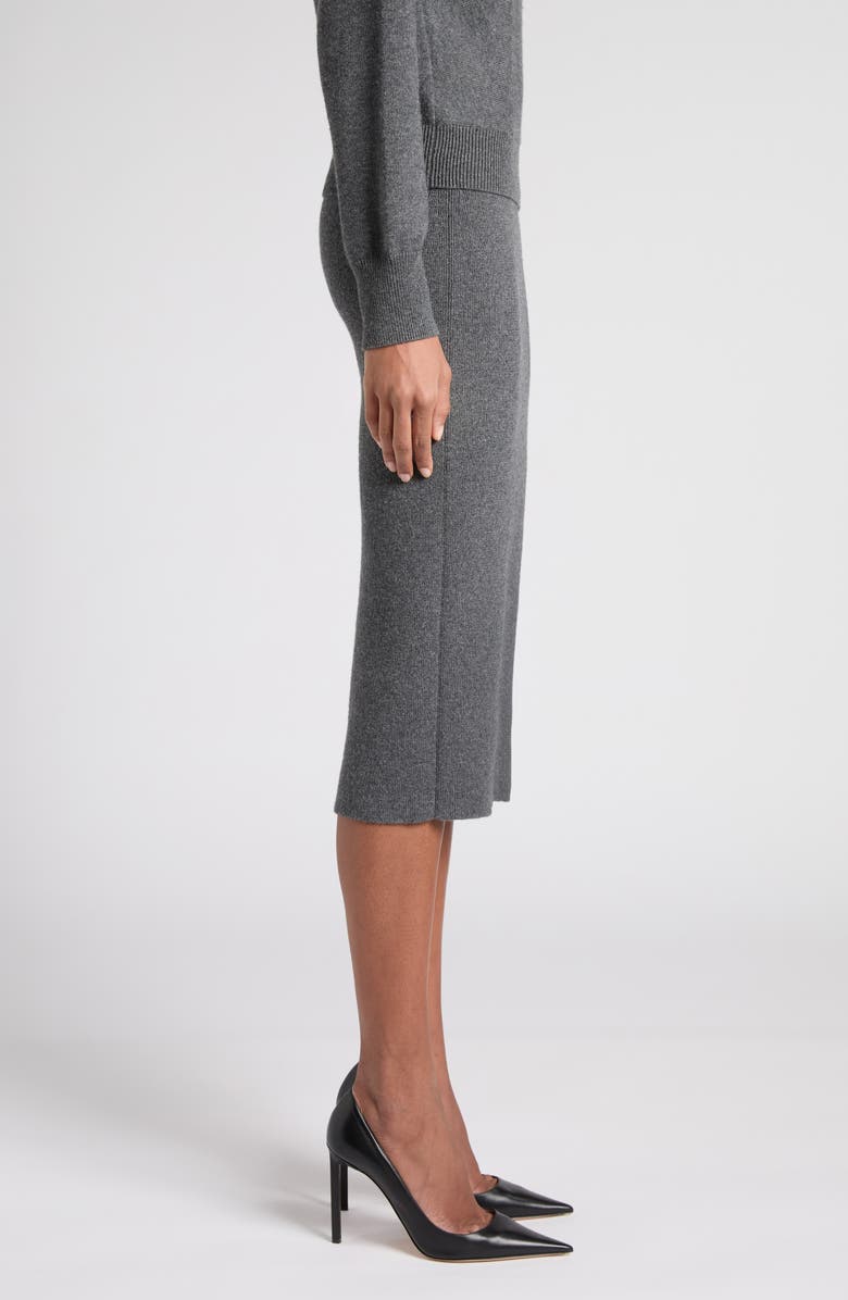 TOM FORD Stretch Cashmere & Cotton Pencil Skirt, Alternate, color, Ig712 Dark Grey Melange