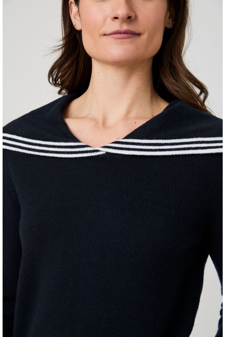 Sailor Sweater, Alternate, color, NAVY/ WHITE