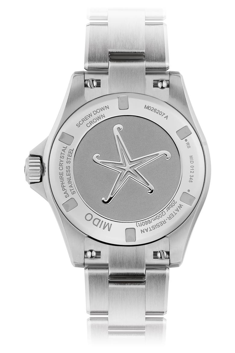 Ocean Star Captain Automatic Bracelet Watch, 36.5mm, Alternate, color, BLUE