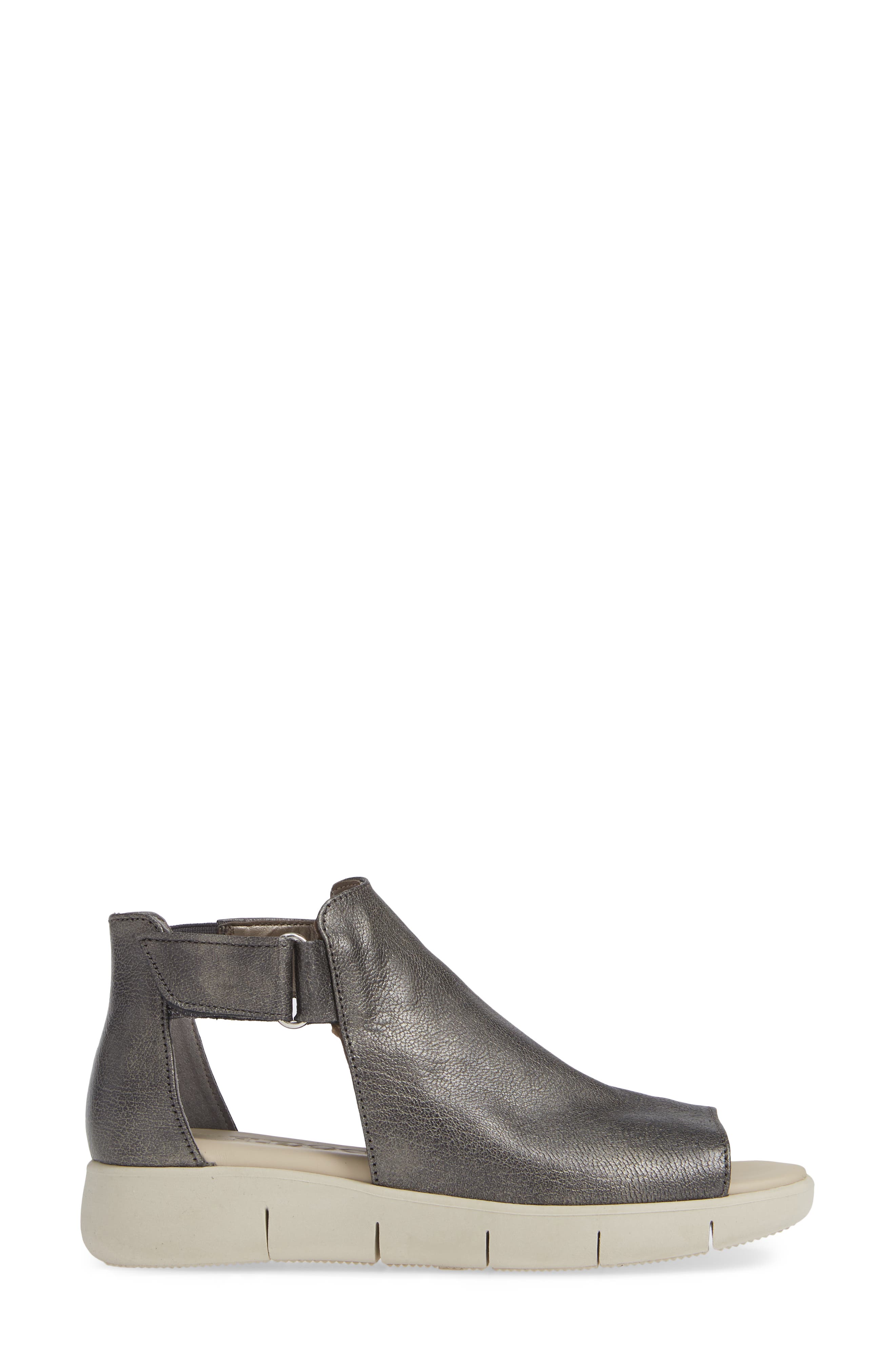 Front Row Sandal, Alternate, color, GREY LEATHER