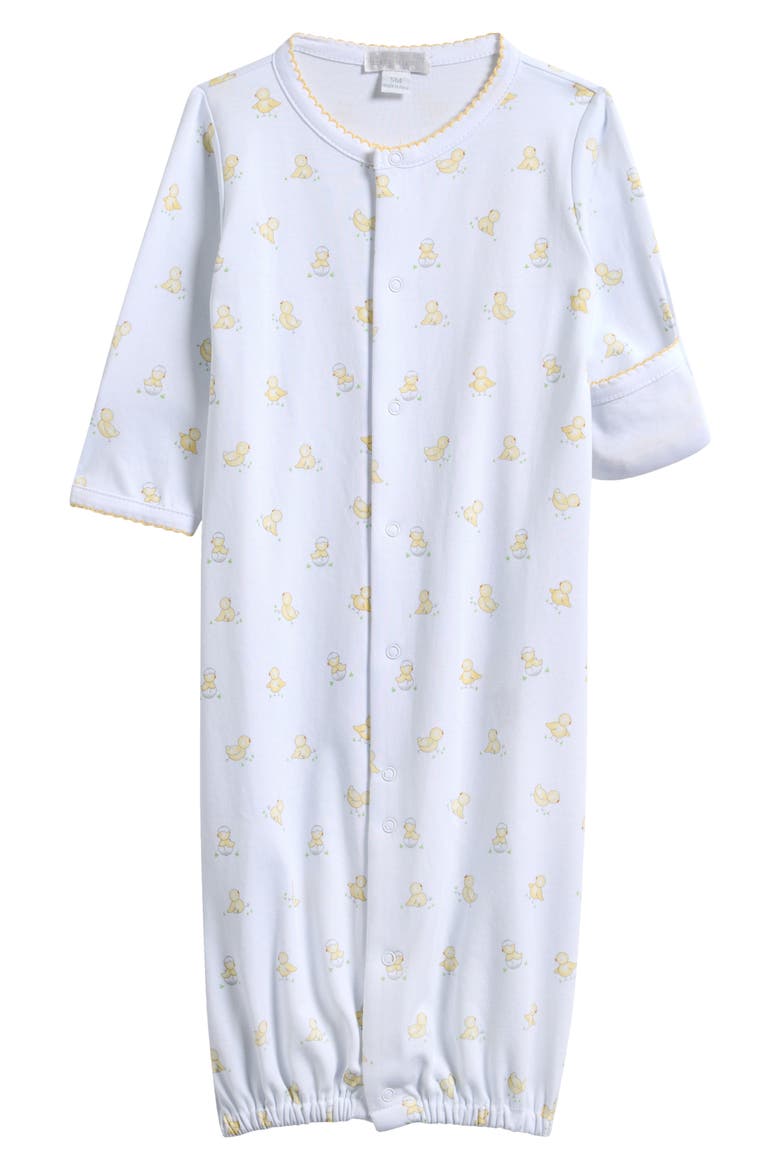 Hatchlings Print Convertible Pima Cotton Gown, Main, color, DUCKS