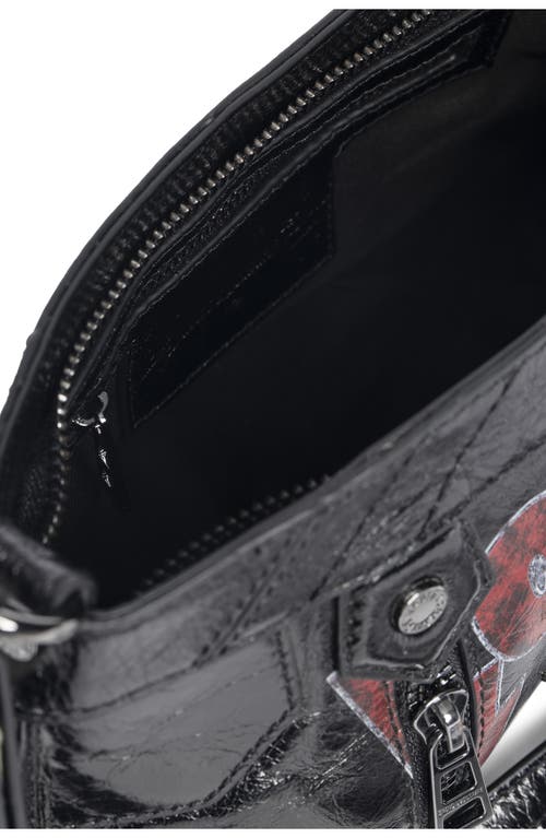 Zadig & Voltaire Sunny Mood Punk Embellished Leather Shoulder Bag In Black