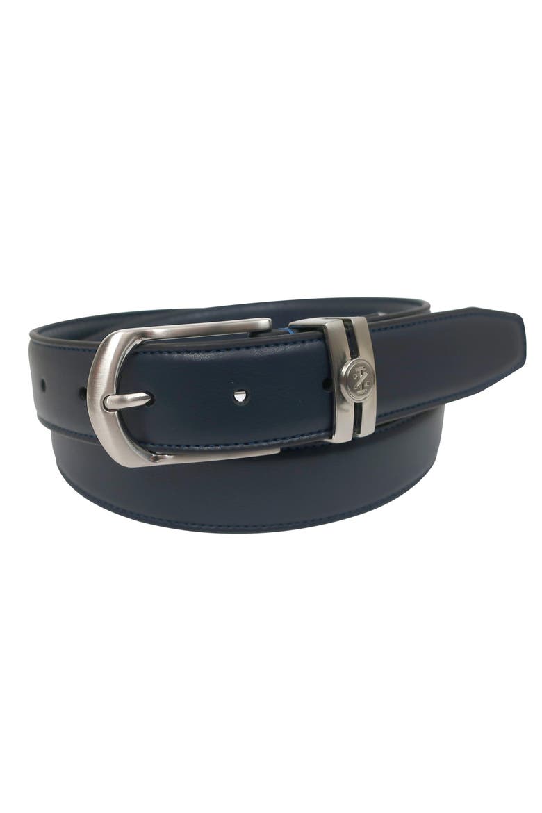 Golf Stretch Comfort Leather Belt Metal Keeper, Alternate, color, Navy