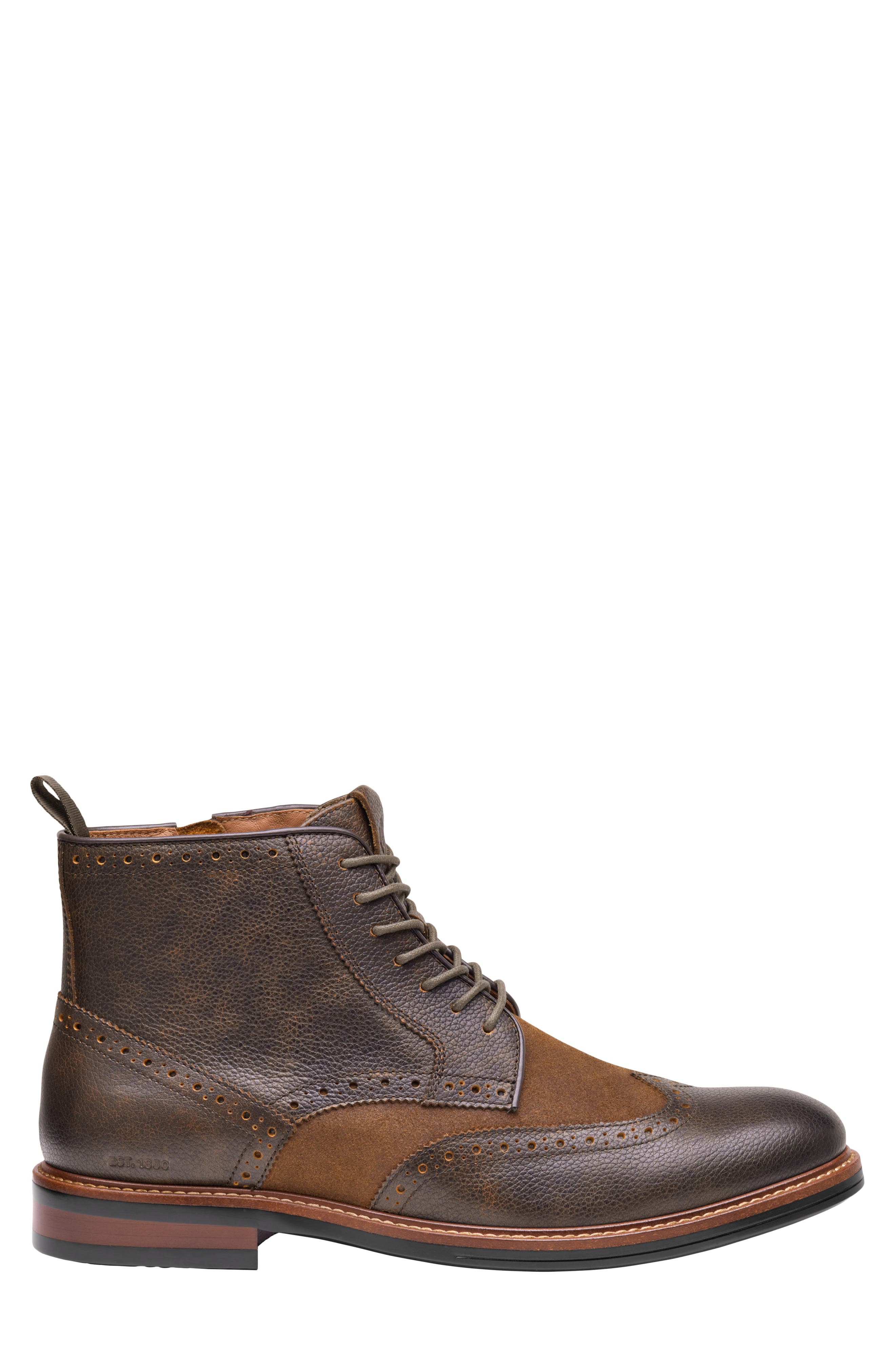 XCFlex® Durham Waterproof Wingtip Boot, Alternate, color, BROWN WATERPROOF FULL GRAIN