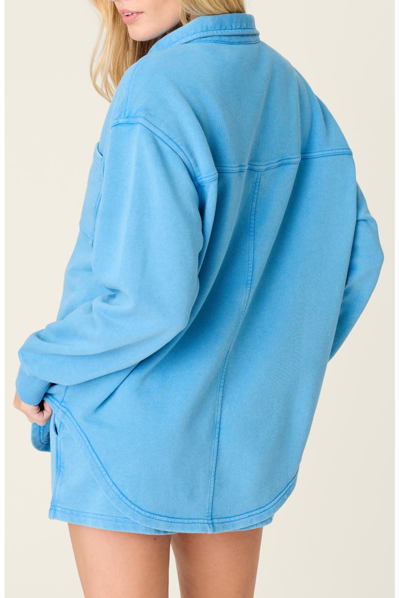 Washed Away Pajama Shirt Jacket, Alternate, color, MARINE BLUE