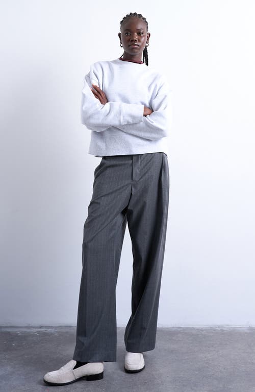 Topshop Premium Oversize Hoodie In Gray