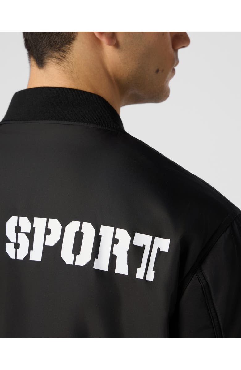 PLEIN SPORT Bomber Scratch Men, Alternate, color, Black