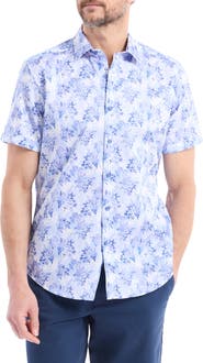 Robert Graham Earlston Short Sleeve Cotton Button-Up Shirt