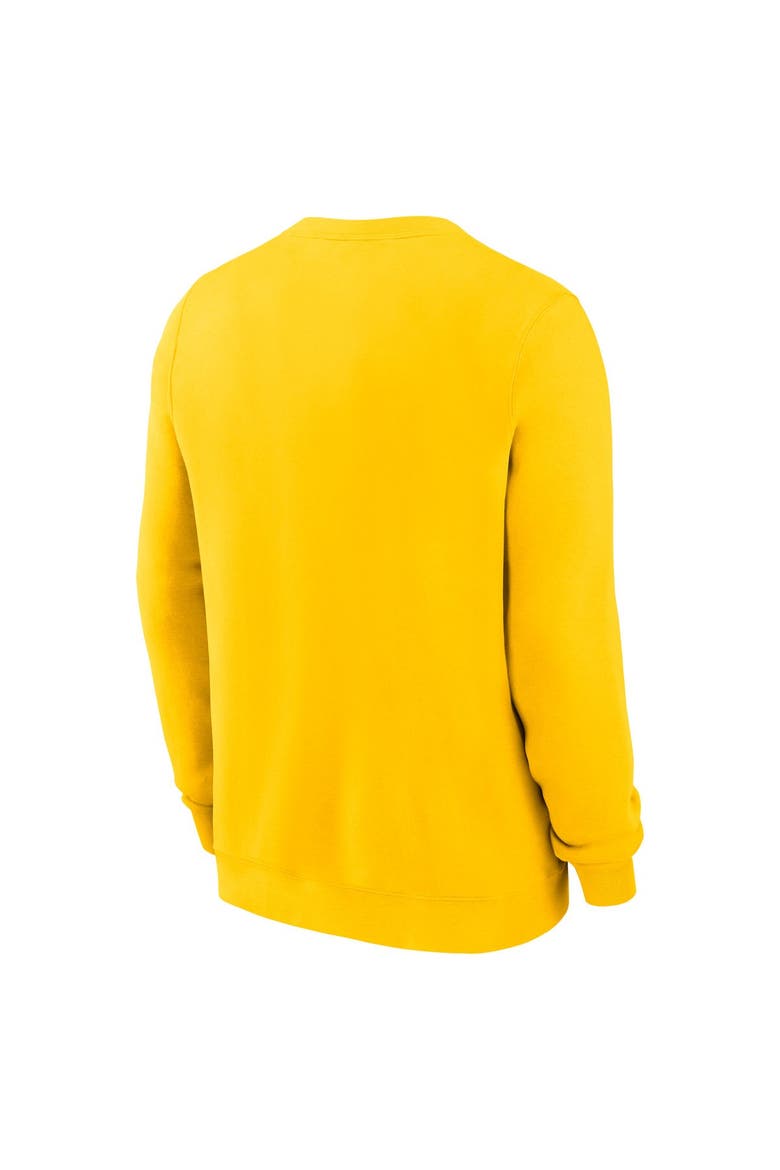 Men's Jordan Brand Maize Michigan Wolverines Primetime Fleece Pullover Sweatshirt, Alternate, color, Maize