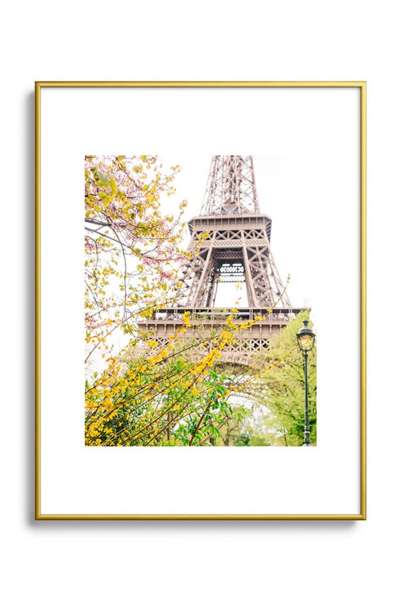 Eiffel Tower Framed Art Print, Main, color, GOLDEN TONES