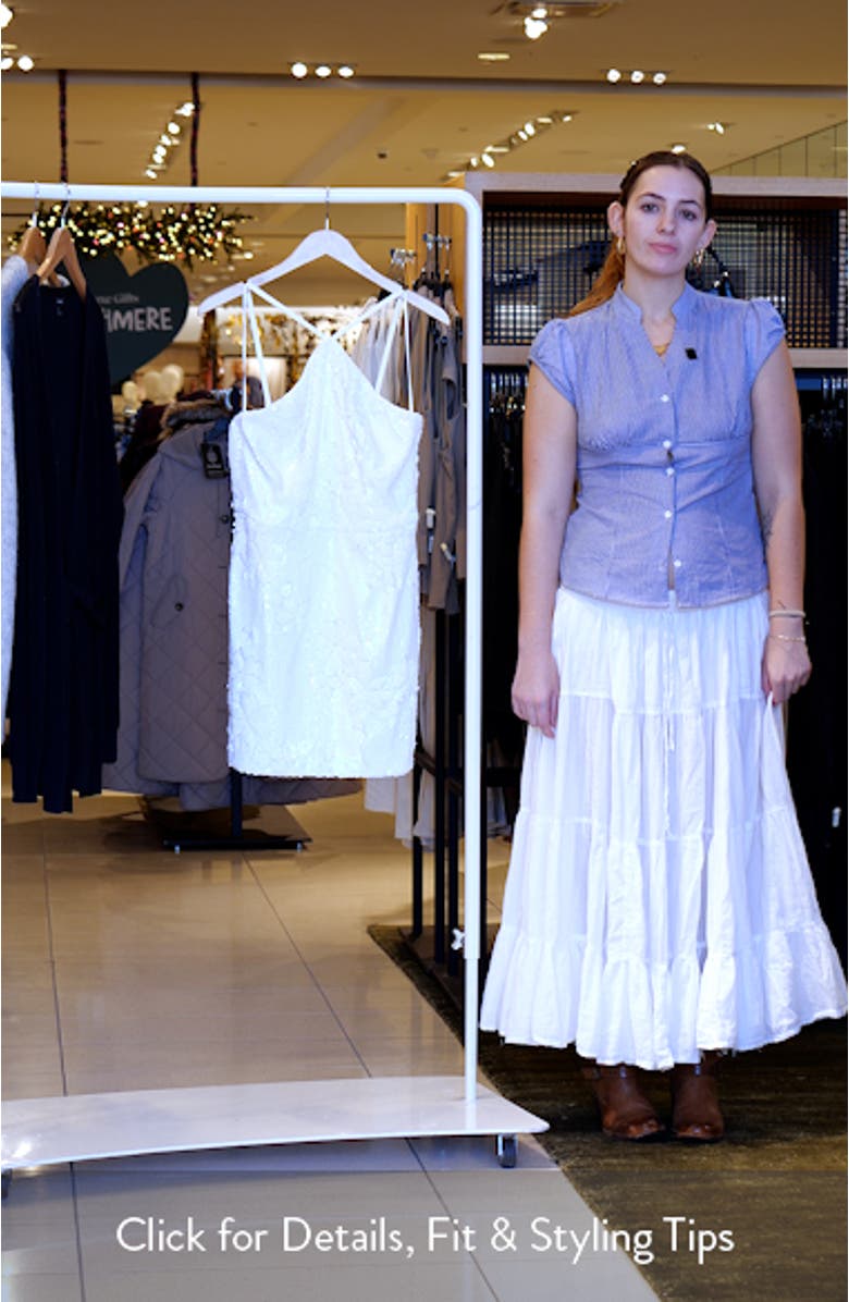 Victoria Sequin Floral Cocktail Minidress, sales video thumbnail