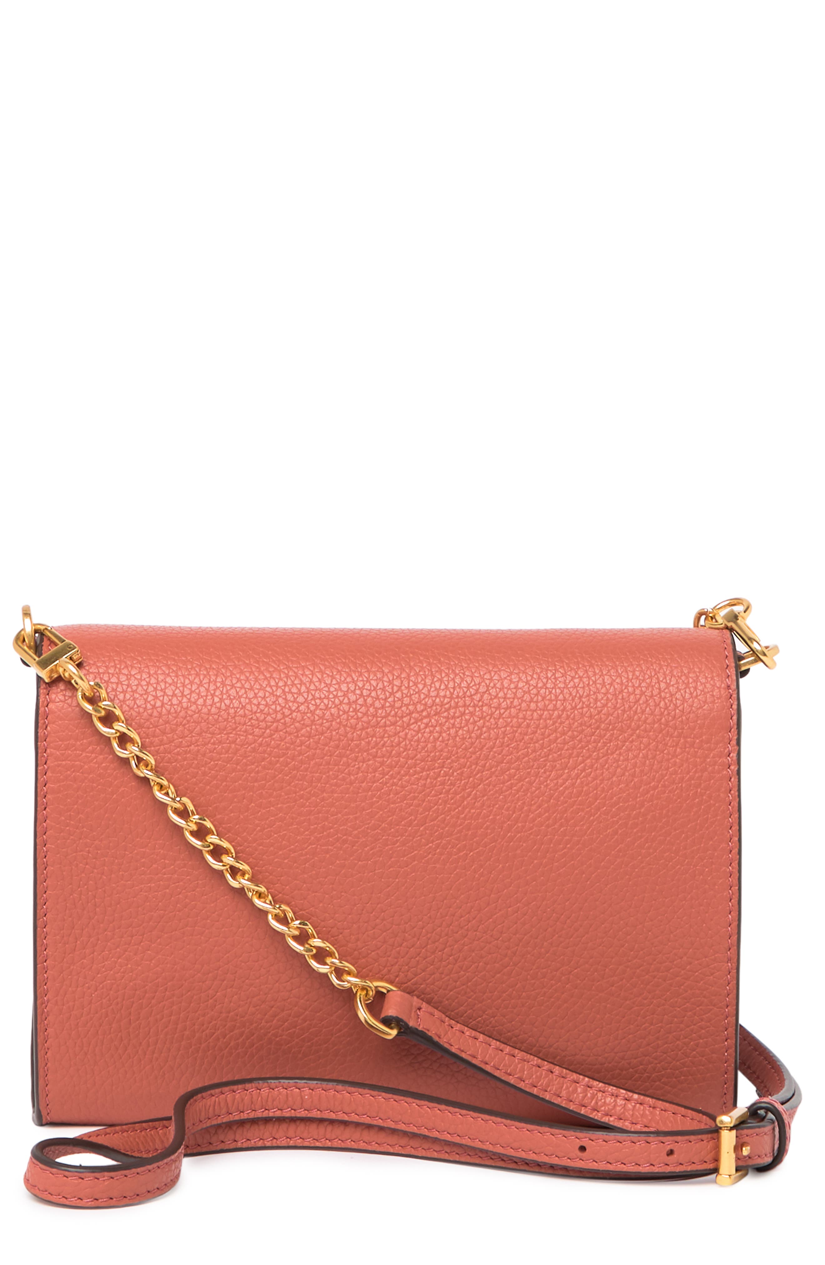Tory Burch Britten Combo Leather Crossbody Bag, Alternate, color, 