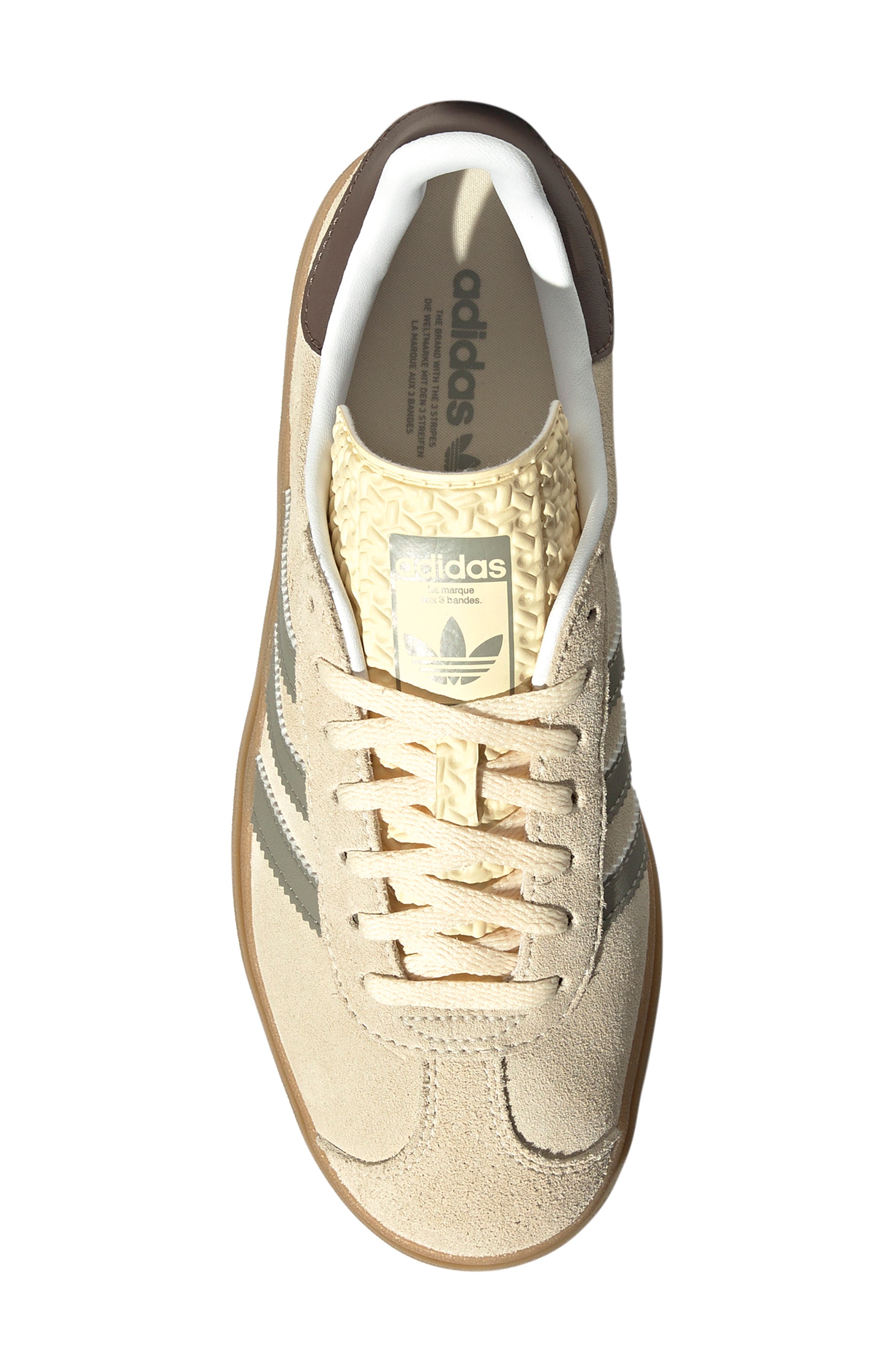 adidas Gazelle Bold Platform Sneaker, Alternate, color, Warm Vanilla/ Silver