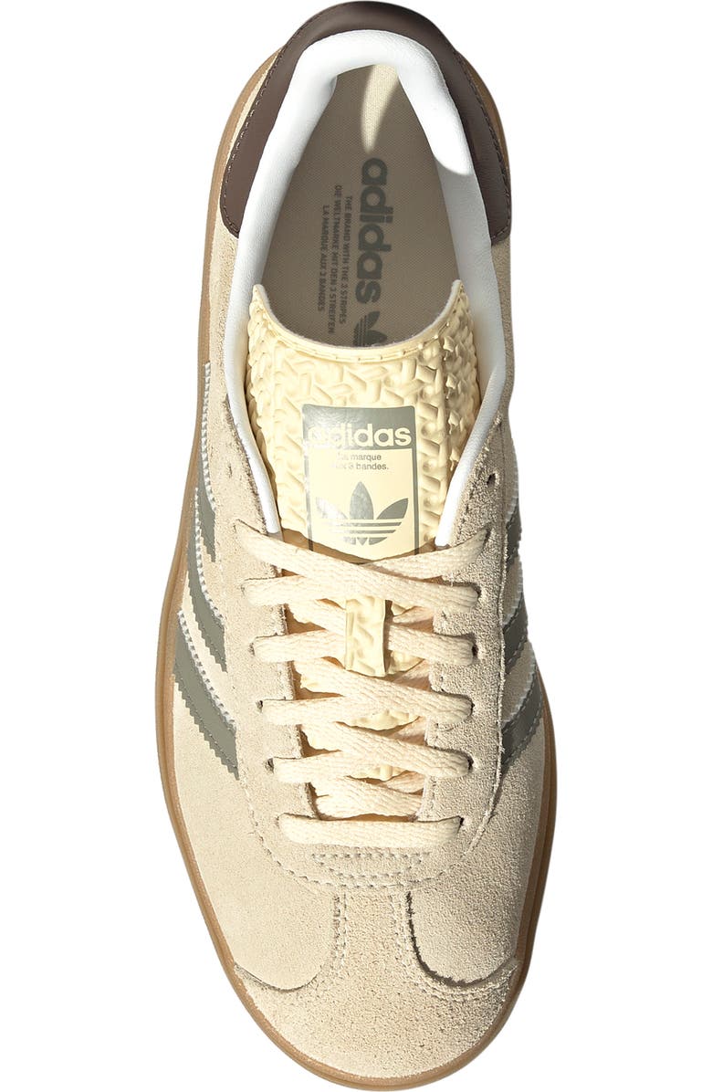 adidas Gazelle Bold Platform Sneaker, Alternate, color, Warm Vanilla/ Silver