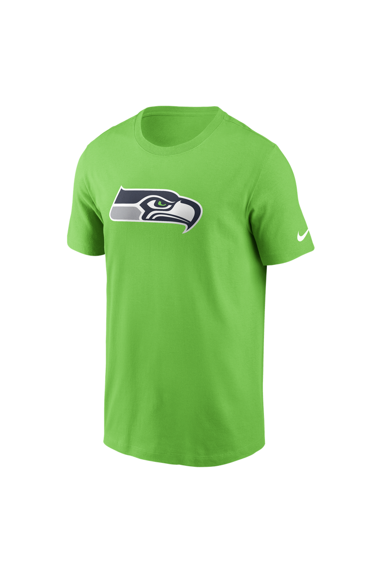 Men's Nike Neon Green Seattle Seahawks Essential Logo T-Shirt, Alternate, color, Neon Green