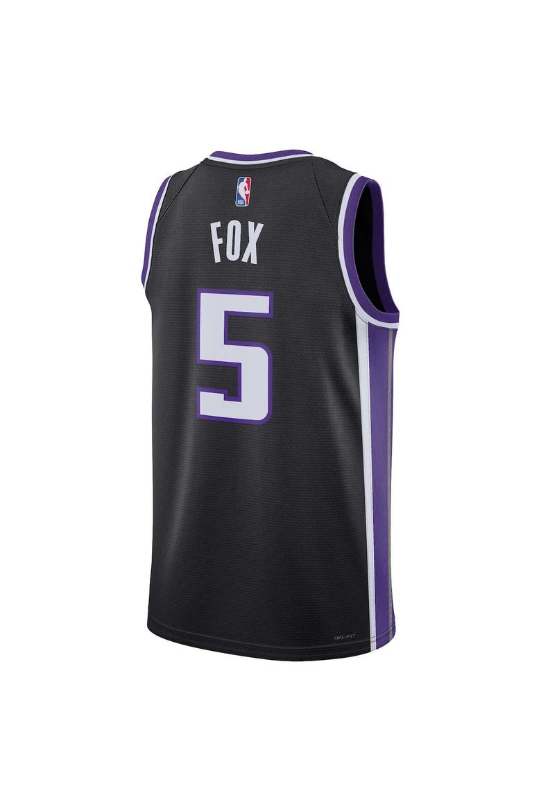 Unisex Nike De'Aaron Fox Black Sacramento Kings Swingman Jersey - Icon Edition, Alternate, color, Black