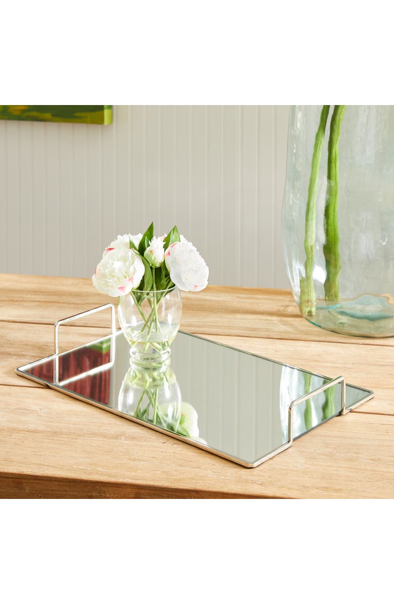 Napa Home & Garden Covina Decorative Tray Large, Alternate, color, Silver