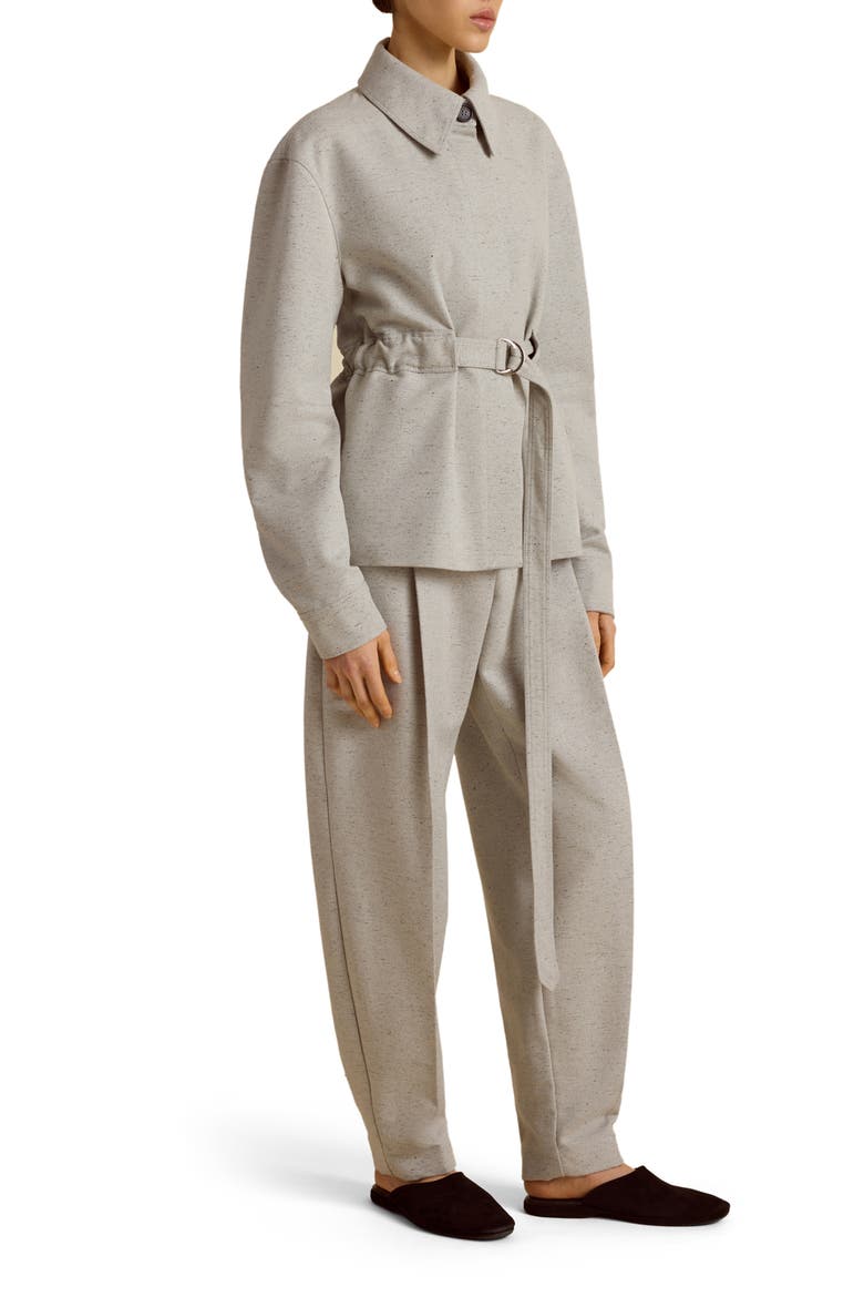 Cotton Belted Bomber, Main, color, Perla