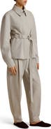 Marina Moscone Cotton Belted Bomber