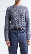 Eleventy Open Stitch Wool Blend Sweater