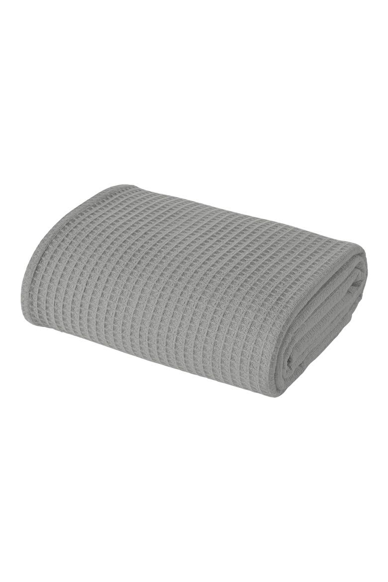 Cotton Waffle Blanket, Main, color, LIGHT GRAY