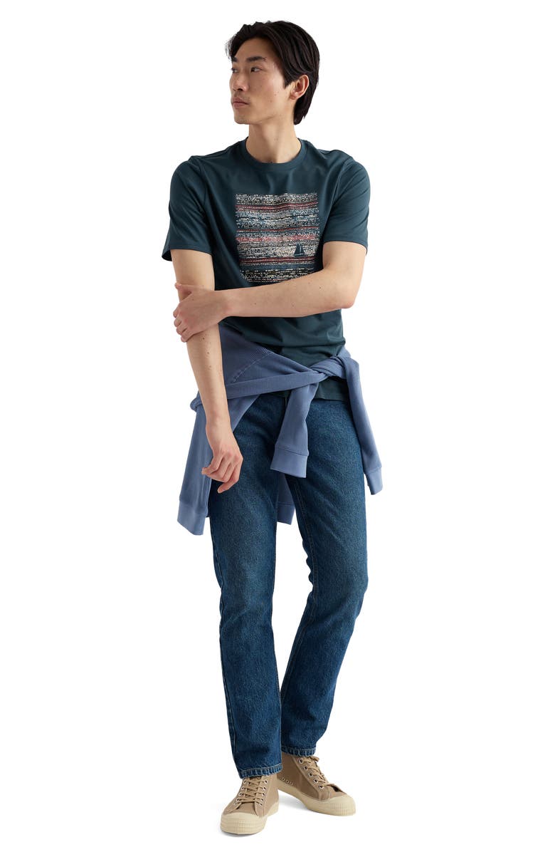 Seasalt Cornwall Midwatch Organic Cotton Graphic T-Shirt, Alternate, color, Sunlit Seas Sea Storm