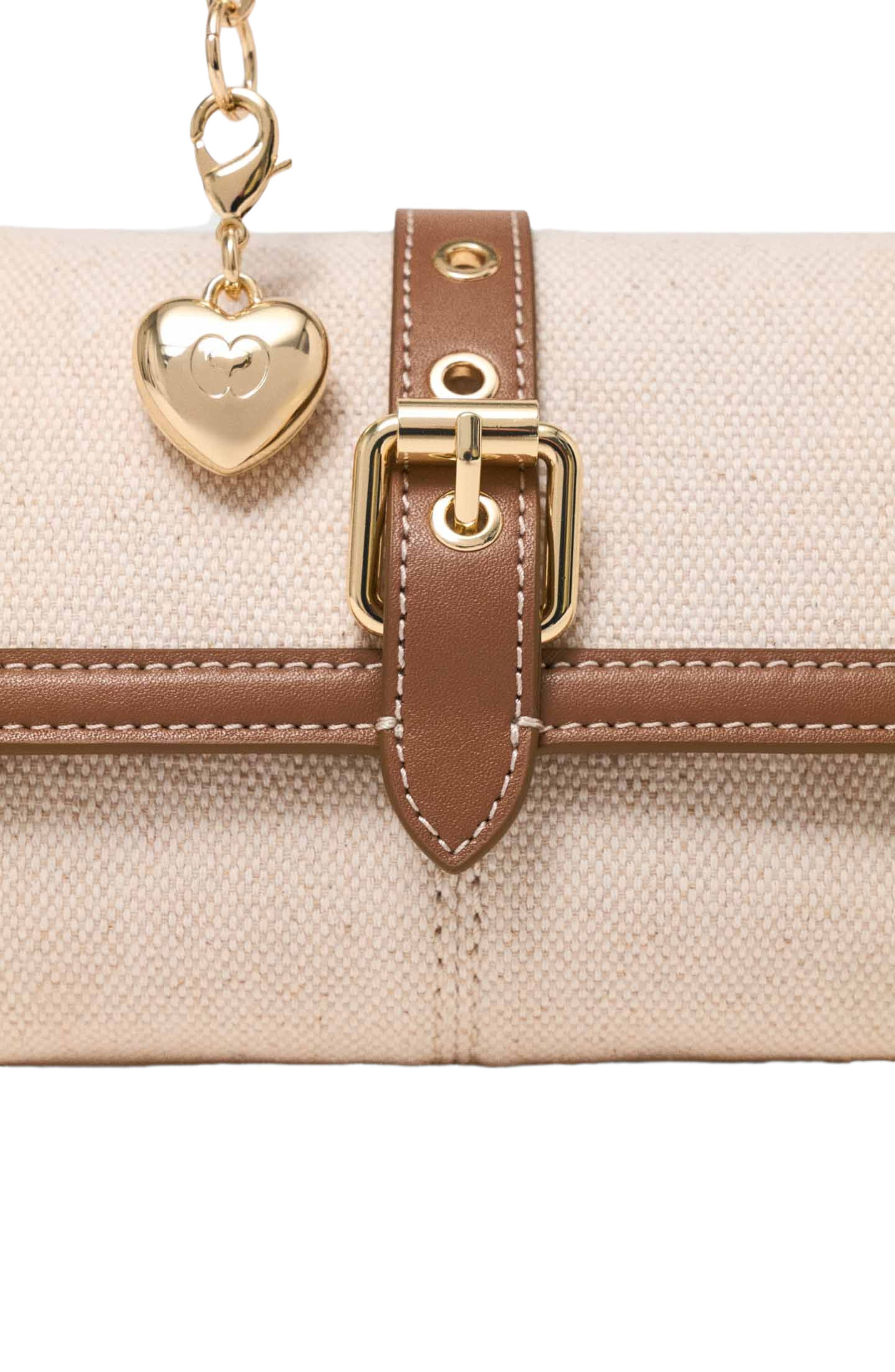 maje Miss M walk canvas & leather mix, Alternate, color, Moka/White