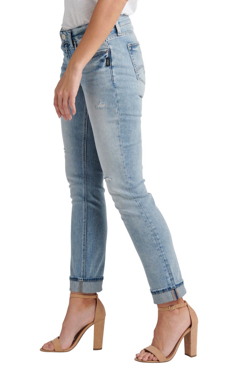 Silver Jeans Co. Elyse Ankle Straight Leg Jeans, Alternate, color, 